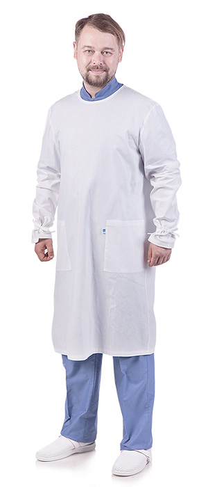 Correct bleaching of a medical gown - People in White